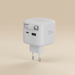 Kompaktes 35-W-PD-GaN-Schnellladegerät mit einziehbarem Typ C-Kabel für iPhone 16 MacBook Travel - Product Image 1