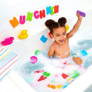 Jouets de bain pour enfants en mousse EVA colorée, alphabet animalier, blocs doux et sûrs - Product Image 1