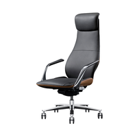 Chaise de bureau ergonomique pivotante en cuir, fauteuil de gestion pivotante, de bureau, de haute qualité, nouveau