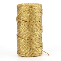 Cordon décoratif métallique doré de 100 m, 1,5 mm, pour emballage cadeau de Noël, bricolage, artisanat, décorations de fête de remise de diplôme, étiquettes cadeaux