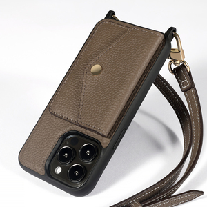 Étui en cuir véritable de luxe pour téléphone portable <span class=keywords><strong>avec</strong></span> porte-cartes et bandoulière pour <span class=keywords><strong>iphone</strong></span> 16 15 14 Pro Max - Product Image 2