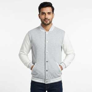 <b>Top</b> Selling Men's 100% Wool Bomber Jacket Custom College Baseball Varsity Jacket Stand Collar Front Logo Available Custom Colors - Product Image 1