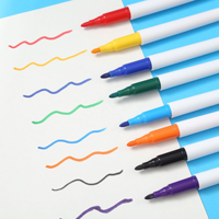 Marcadores de Pizarra Blanca de Punta Ultrafina de 0.5 mm, con Tinta Negra, Roja y Azul, 12 Marcadores por Caja