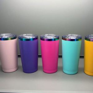 Gobelet isotherme portable 20oz en acier inoxydable 304 avec couvercle transparent, affichage LED de la température, sans BPA, pour voiture, en plastique pulvérisé, pour le commerce transfrontalier - Product Image 1