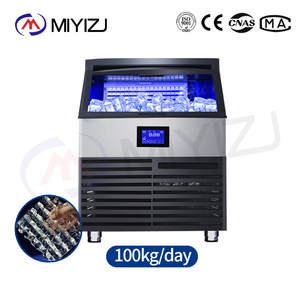 Commerciële Ijsmachines Discount100 Kg Roestvrijstalen Draagbare Ijsmakers Automatische Ijsblokjesmachines Voor Thuis Of Koffie - Product Image 2