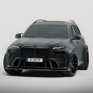 Para <span class=keywords><strong>BMW</strong></span> X7 Kit de carrocería de fibra de carbono X7 fibra de carbono labio delantero difusor Spoiler capó falda lateral kit de carrocería ancha - Product Image 2