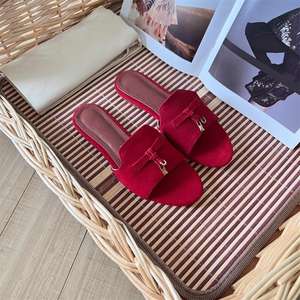 Zapatillas de mujer 2025, nuevos estilos, zapatos planos antideslizantes, venta al por mayor, zapatillas de lujo para mujer, zapatillas deslizantes de diseñador de marca famosa - Product Image 5