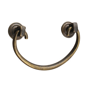 Antique Style Zinc Alloy Semi Circular Drawer Handle Bronze 68mm Hole Spacing Traditional Design Durable Furniture Hardware - Product Image 5