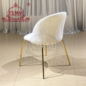 Chaises de salle à manger contemporaines en acier inoxydable doré pour hôtels - Vente en gros - Product Image 5