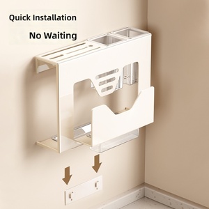 Soporte de pared multifuncional de metal Ermo para cuchillos, palillos y tablas de cortar, rectangular en forma de L, no plegable - Product Image 1