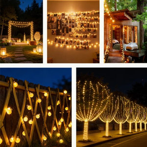 Hot Sale IP65 Waterproof Crystal Ball 8 Modes Neutral White Outdoor Spherical Solar <b>String</b> Lights Garden Lawn Patio Gazebo - Product Image 5