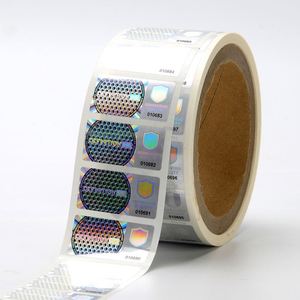 Rollo de Etiquetas Adhesivas de Material PET Holográfico con Código QR Anti-Falsificación Personalizado - Product Image 4