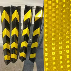 Impermeabile uso esterno buon prezzo colore giallo Shinny a nido d'ape PVC adesivo riflettente nastro di visibilità per avviso di sicurezza