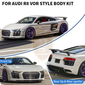 Kit carrosserie en fibre de carbone sèche Vors pour <span class=keywords><strong>Audi</strong></span> <span class=keywords><strong>R8</strong></span> V10 V10 Plus modèles 2016-2024, séparateur avant, diffuseur arrière, aileron arrière, kits aérodynamiques - Product Image 5