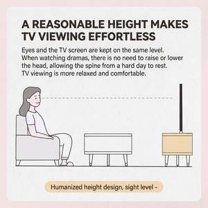 Modern Light Luxury Solid Wood TV Stand with <b>Hidden</b> Storage and Open Shelf for Living Room Bedroom Apartment - Product Image 3