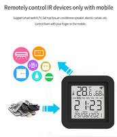 Capteur de température et d'humidité intelligent WiFi Glomarket Tuya App avec écran LCD, thermomètre numérique, hygromètre moderne en ABS