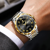 Jam Tangan Pria Binbond B6367 6367 OEM ODM Custom Quartz Stainless Steel Tanggal Bercahaya Grosir Mewah Bisnis Kasual