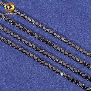 Ingrosso spedizione veloce 316L in acciaio inox <span class=keywords><strong>catena</strong></span> da Tennis ghiacciata gioielli Hip Hop nero Moissanite collana Tennis di diamanti - Product Image 2