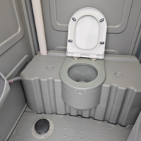 Cabine de toilettes portable à montage facile, avec réservoir d'eau, en matériau HDPE durable et écologique, design moderne pour le camping en extérieur et les parcs