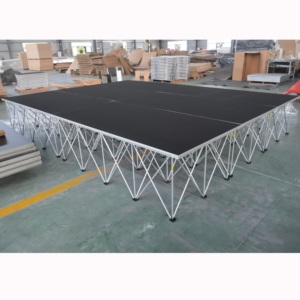 เวทีพกพาสำเร็จรูปสำหรับจัดงาน ติดตั้งง่าย ปูพื้นด้วยพรมและไม้ - Product Image 6