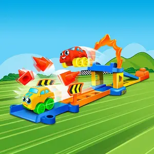 Auswurf schiene Spielzeug Set Slot Kinder Rennwagen Hot Wheel Track Eisenbahn Modellbahn Spielzeug Slot Spielzeug Kunststoff