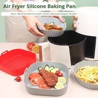 Plaque de cuisson pliable et réutilisable en silicone multi-usages pour friteuse à air et grill, idéale pour la cuisine domestique