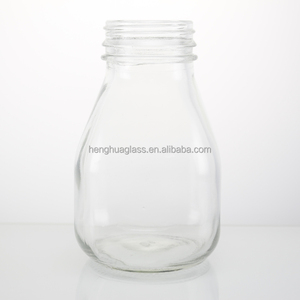 Haute fabrication 330ml <span class=keywords><strong>33cl</strong></span> 11oz bouteille de lait en <span class=keywords><strong>verre</strong></span> carré transparent pour boisson de jus de lait à boire avec bouchon en <span class=keywords><strong>plastique</strong></span> inviolable - Product Image 3