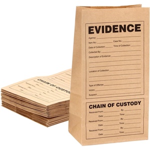 Bolsas de Evidencia de Papel Kraft para Guardar Recibos, Suministros para Fiestas Temáticas, Trabajo de Detectives y Evidencia - Product Image 1