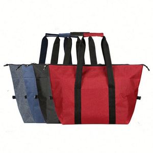 Customized Logo <b>Large</b> Insulated Cooler Tote <b>Bag</b> with Front Pocket for Corporate <b>Gifts</b> - Product Image 2