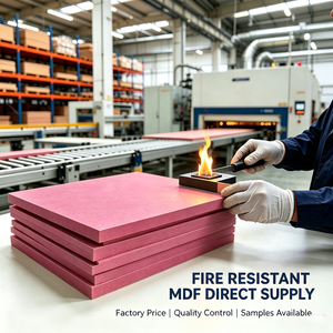 Fabricants de panneaux MDF ignifuges rouges résistants au feu - Product Image 2