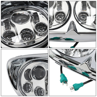 Faro Delantero LED Doble TCMT de 5 3/4 Pulgadas, Proyector de Luz para Harley Touring Road Glide 1998-2013