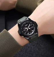 Reloj Digital Hombre Temporizador Cuenta Regresiva Hora Mundial LED 50mm Correa TPU 5BAR Impermeable Alarma OEM Logo Venta Mayor