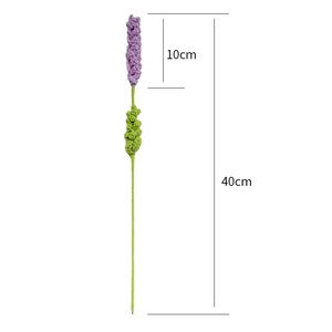 Bouquet tissé à la main de lavande haute ornement décoratif de mariage avec fil fini fleur artificielle fleur ressemblant à de la fourrure - Product Image 3