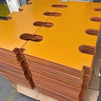Tablero de baquelita rojo naranja de procesamiento personalizado 3021 hojas de baquelita laminadas de papel fenólico aislante 4x8 para mecanizado CNC