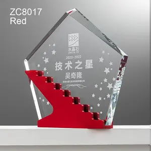 Jadevertu 2024 K9 escalera <span class=keywords><strong>de</strong></span> cristal trofeos trofeo placa <span class=keywords><strong>de</strong></span> cristal Premio paso a paso hexágono metal Premio trofeo estrella torphy - Product Image 6