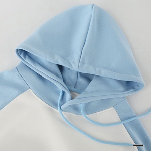 Sudadera con capucha doble de tela compuesta de algodón de 320 g, unisex, con hombros caídos, corte holgado, estilo deportivo informal para otoño. - Product Image 2