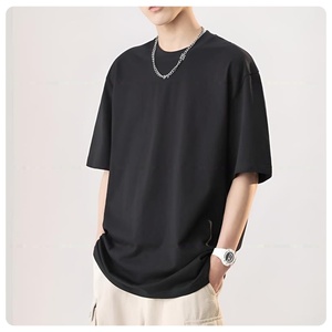 High Quality Cotton Custom T Shirt Men <b>Blank</b> Heavy <b>Weight</b> Loose Fit T shirt Printing Men's T-Shirts - Product Image 1