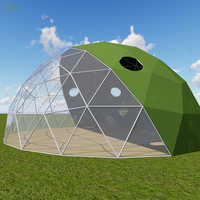 Tente de luxe sur mesure 7M, structure géodésique en acier, type igloo, pour camping