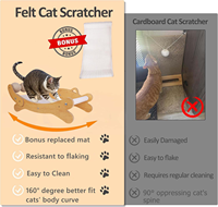 Planche à gratter pour chat avec coussin remplaçable-Un grand lit à gratter de style hamac protège les meubles, cadeau idéal pour chaton
