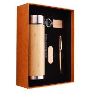 Custom Sleutelhanger Logo Bamboe Notebooks <span class=keywords><strong>4</strong></span> In1 Cadeauset Luxe Corporate Andere Promotie-En Relatiegeschenksets Heren - Product Image 1