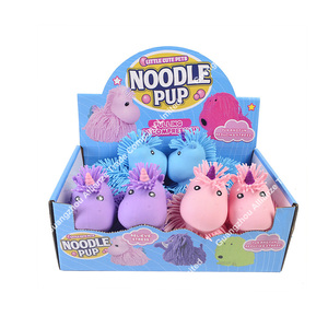 Custom <b>Squeeze</b> Sensory Fidget Toy Unisex Bushy Hair Unicorn TPR <b>Ball</b> Eco-Friendly Air Filled With Light Fun for Children - Product Image 5