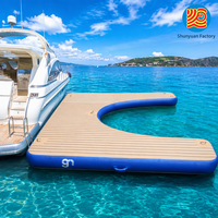 Plateforme flottante gonflable en PVC Drop Stitch pour bateaux, quai pour jet ski, pour piscine, lac, océan, sports et divertissements