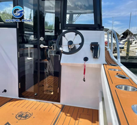 Bateau Économique Chinois Personnalisé de 7,5m, Entièrement Soudé en Aluminium, pour la Pêche et la Plaisance, avec Cabine