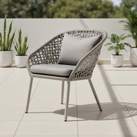 Populaire Patio Corde Meubles De Jardin En Plein Air Moderne Jardin Imperméable Coussin Chaise Corde chaise