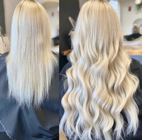 Rambut Ekstensi Genius Weft Double Drawn dari Satu Donor, 100% Remy Virgin Rusia, Grade 12A, Rambut Slavia
