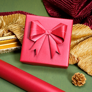 Single-sided Resin Coating Pearlescent Red Wrapping <b>Paper</b> Luxury Valentine's Day & Birthday Gift Decorative <b>Paper</b> - Product Image 1