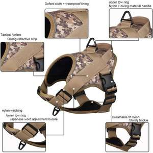 Chaleco Táctico para Perro, Camuflaje, Correa Acolchada, Talla Única, Uso en Exteriores, Material de Algodón, Corte Regular - Product Image 5