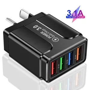 New Australia Charger Plug Multi-port Adaptor 4-USB Ports Phone Charging 3.1A Universal USB Cellphone Charger
