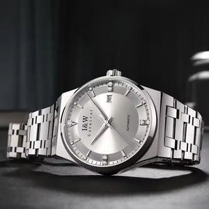 Montre mécanique automatique de luxe pour homme, sport, affaires, acier inoxydable, 42 mm, résistante à l'eau, verre, aiguilles analogiques - Product Image 1