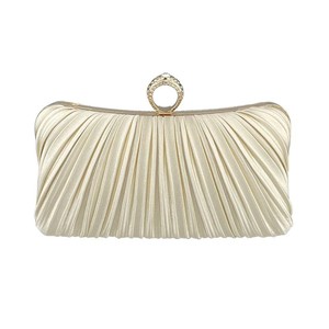 Luxury Classic Satin Silk Envelope <b>Clutch</b> Evening Bag Women Pearl Handle White Polyester Lining <b>Wedding</b> Banquet Purses Flap - Product Image 4
